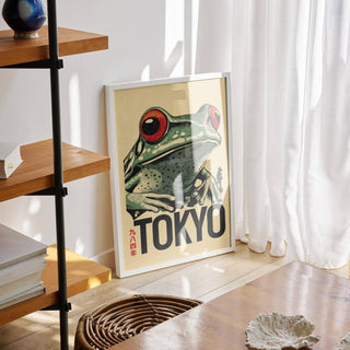 Statement frog poster for a bold and colorful interior
