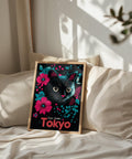 Whimsical Japanese art print for bedrooms