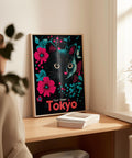 Colorful cat print for modern home decor