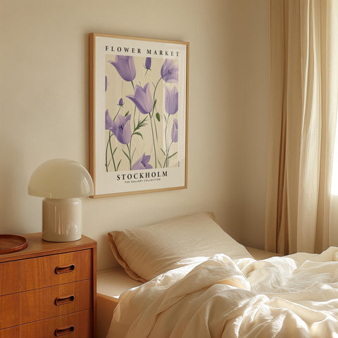 Floral wall art for bedroom