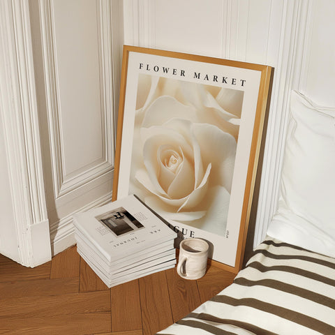 European rose flower wall art