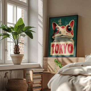 Vibrant colors and fine linework in detailed frog prints