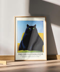 funny black cat poster