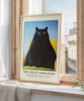 quirky black cat wall art