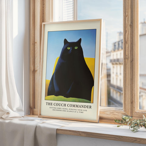 quirky black cat wall art