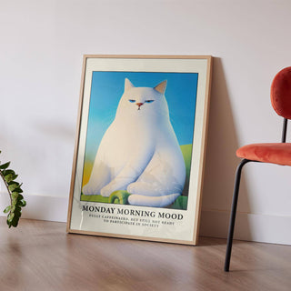 Feline-focused cat poster wall design suited for minimalist decor

