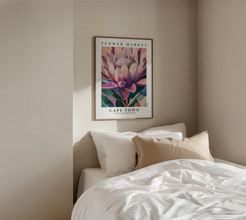 Bedroom flower wall art