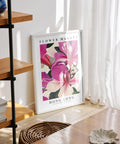 Vibrant Hong Kong flower poster, ideal gift for her.