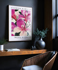 Stunning pink Bauhinia flower print for modern wall art.