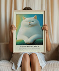 Cool fat cat wall art, perfect for animal lovers.