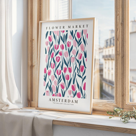 Amsterdam tulip poster print