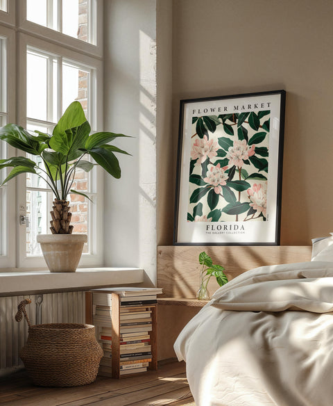 Floral poster for bedroom wall