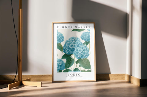 Hydrangea floral poster