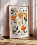 botanical print orange blossom