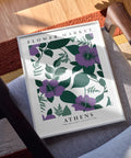 botanical print violet flower art