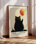 Black Cat with Balloon Wall Art