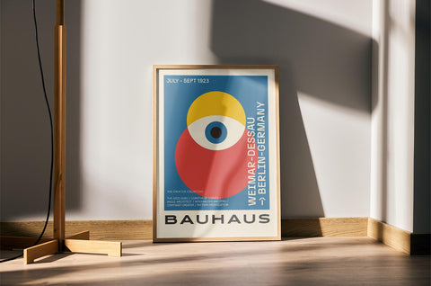 Bauhaus-inspired modern wall art for living room decor.