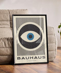 Abstract mid-century modern art print with Bauhaus influence.