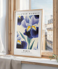 Modern iris flower print