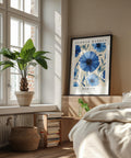 Blue cornflower art print