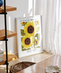 botanical sunflower wall print