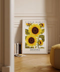 vibrant sunflower poster for living room