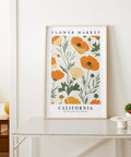 Boho Chic Orange Poppy Poster