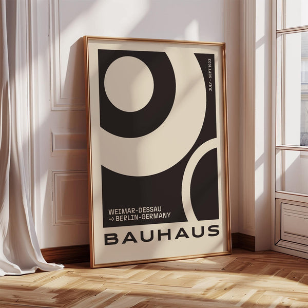 Minimalist abstract art prints in black and cream tones