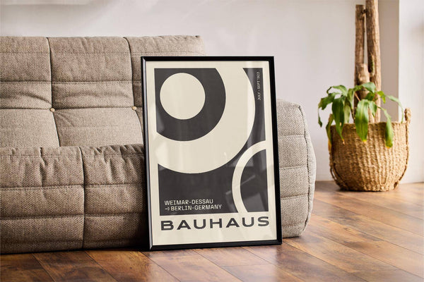 Bauhaus-inspired minimalist abstract art prints