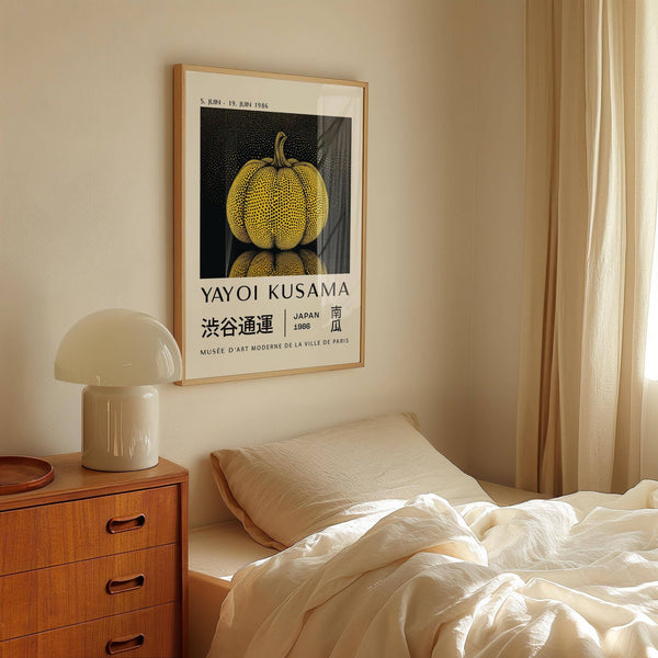 Abstract mushroom wall art with a playful contemporary touch