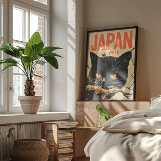 Artistic retro Japanese art inspired by classic Japan Week themes