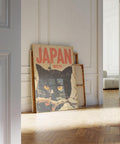 Bold retro Japanese art print for living rooms or offices.