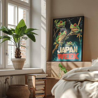 unique japanese frog prints for contemporary interiors