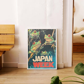 japanese frog prints with traditional design elements