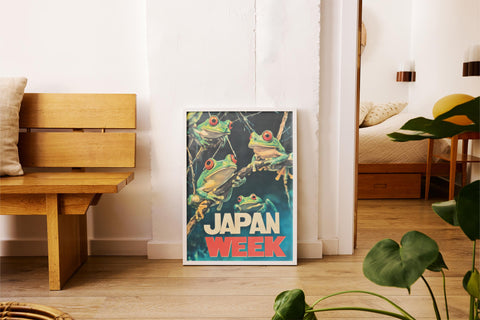 Colorful frog gifts for kids with Japan Week theme.