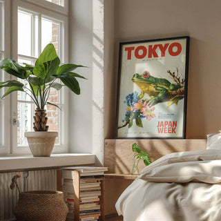 vibrant frog wall art with red-eyed tree frog