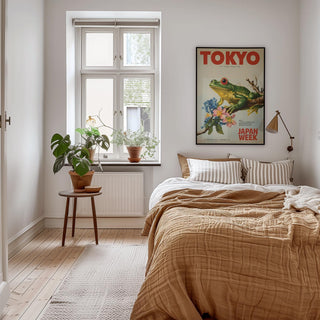 bold and colourful frog wall art for modern homes