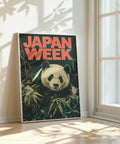 Japan Week panda art poster for living rooms.