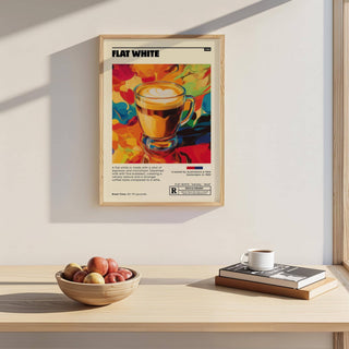 modern kitchen coffee shop wall art with stylish typography