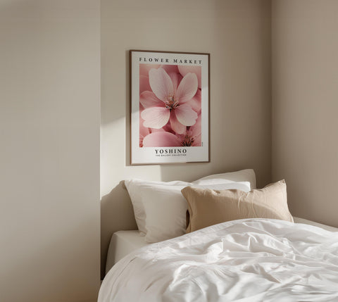 Bedroom Japanese Cherry Blossom floral art print