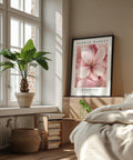 Beautiful Pink Cherry Blossom Floral wall art for bedroom