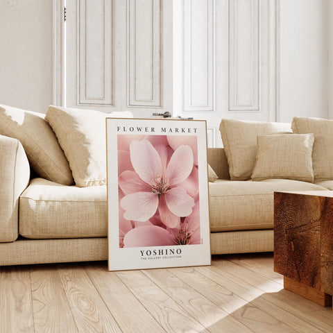 Cherry blossom living room wall art