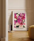 Botanical Bauhinia flower poster from Hong Kong Flower Market.