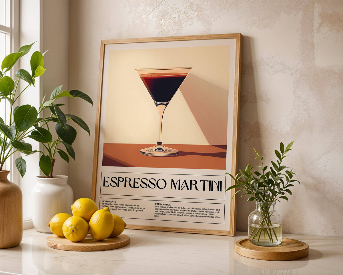 Elegant vintage cocktail posters for cocktail enthusiasts