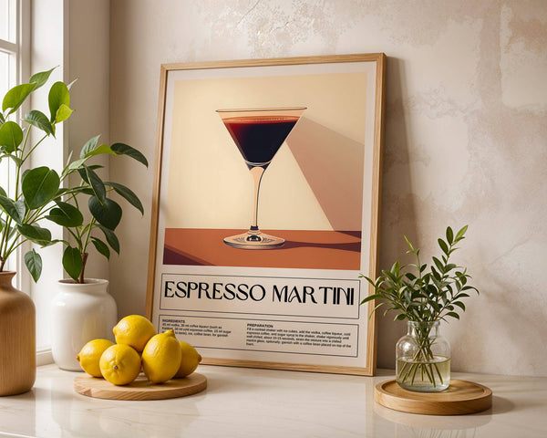 Elegant vintage cocktail posters for cocktail enthusiasts