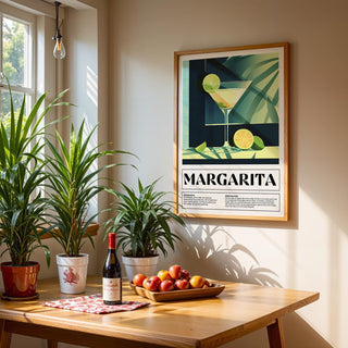 Summer cocktail recipe print for kitchen walls