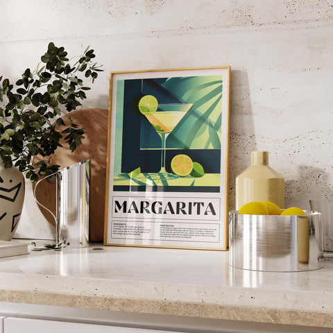 Bright and stylish Margarita cocktail print