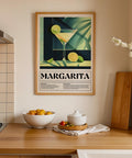 Tequila cocktail recipe poster for dining room decor