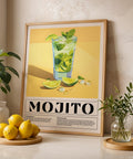 Mojito recipe wall art for trendy homes