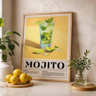 Mojito recipe wall art for trendy homes